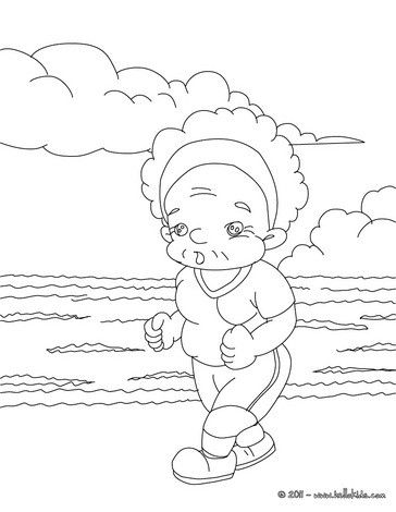 364x470 Jogging Grandma Coloring Pages