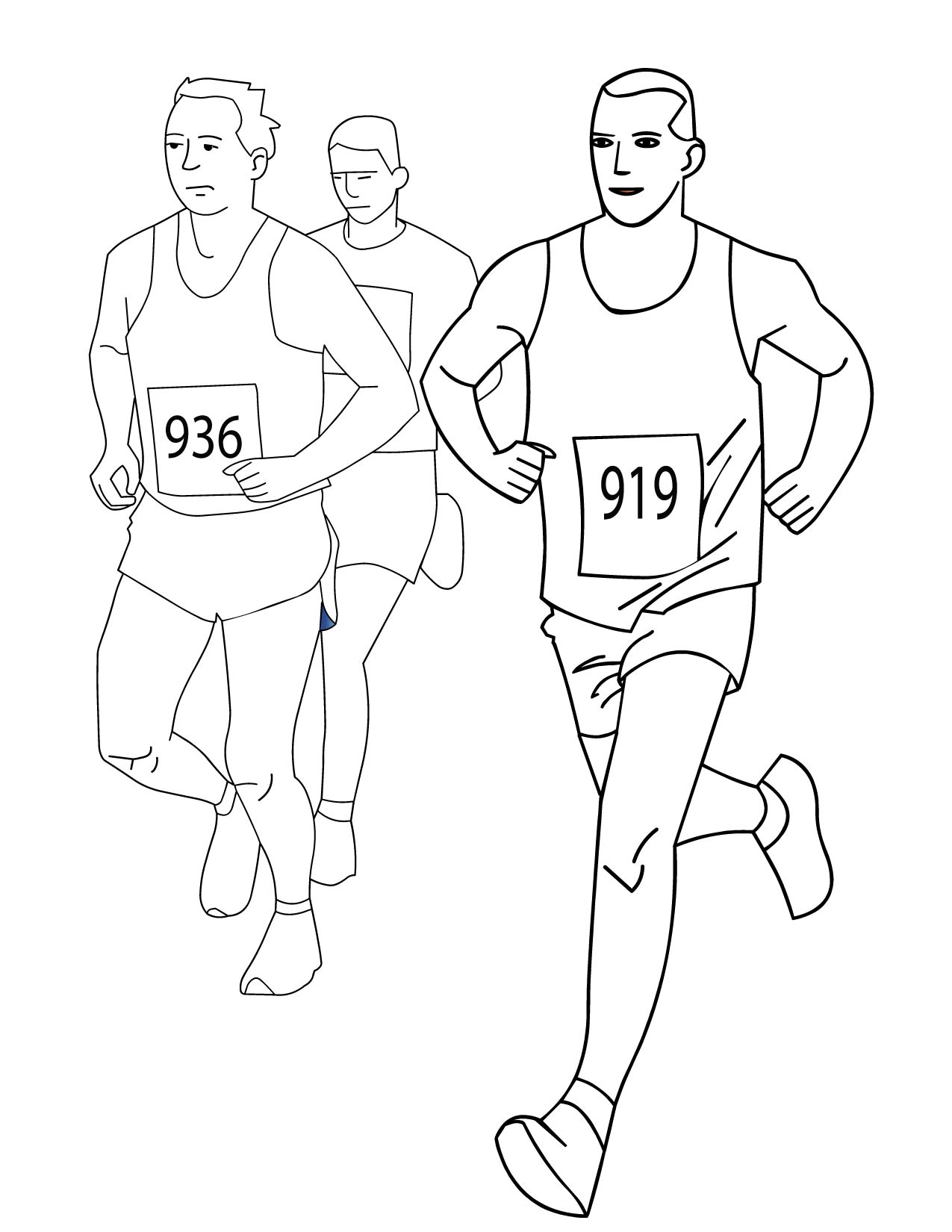 1275x1650 Running Coloring Pages