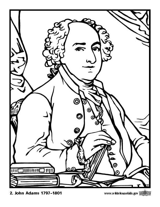612x792 Coloring Page 02 John Adams