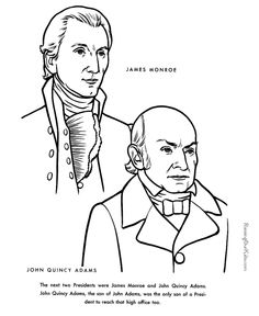 236x288 American Presidents John Adams Coloring Pages And Colouring