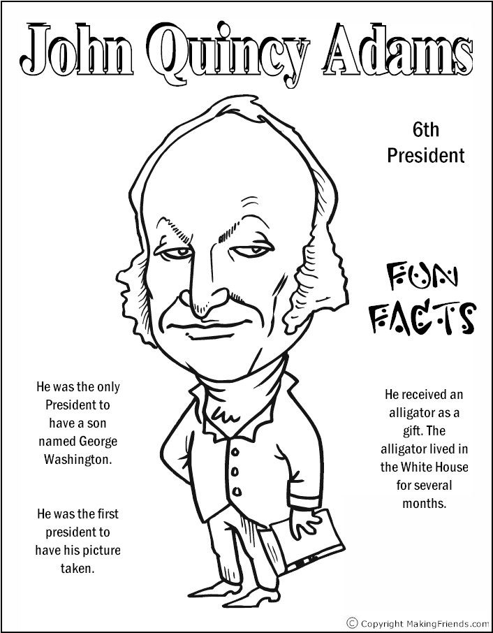 706x906 John Quincy Adams Coloring Page Coloring Pages
