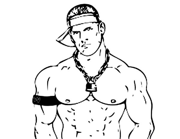 600x464 Wrestling Decisive Contender John Cena Coloring Page Color Luna