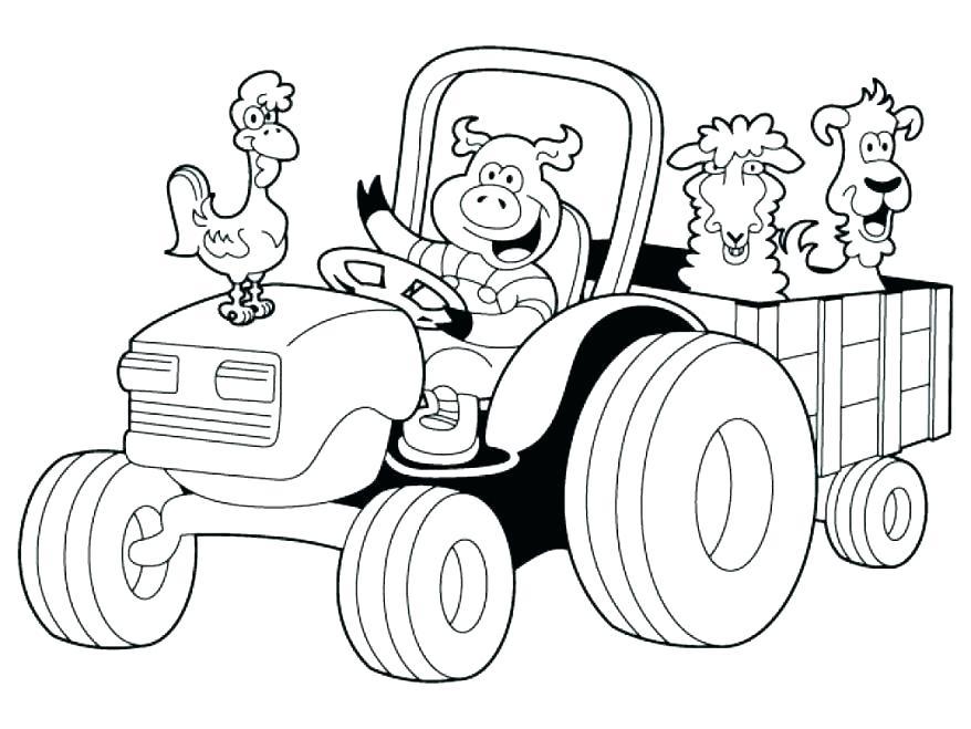 878x659 John Deere Coloring Pages John Deere Coloring Pages Combine