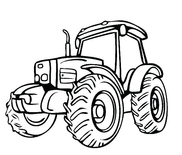 605x517 Colorear John Deere Tractor Johnny Para Tractor Coloring Pages