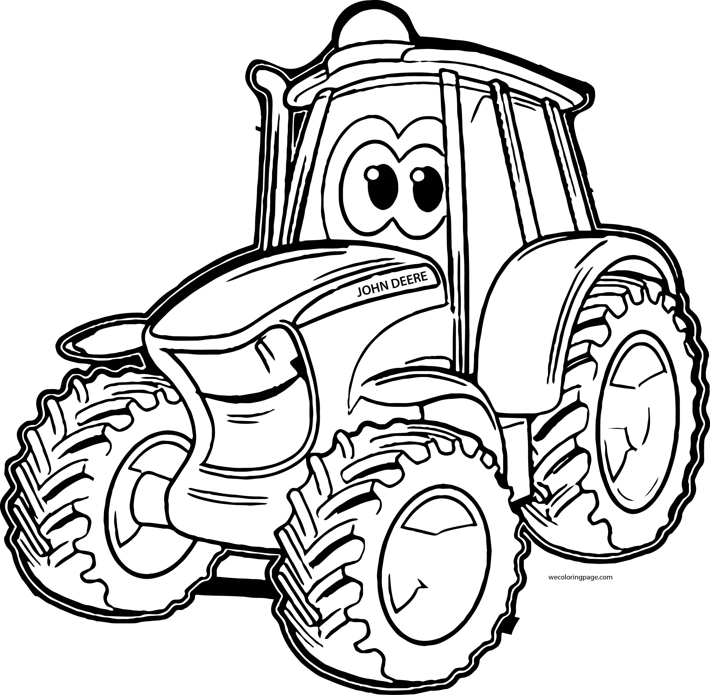 2437x2387 Special John Deere Tractors Coloring Pages End