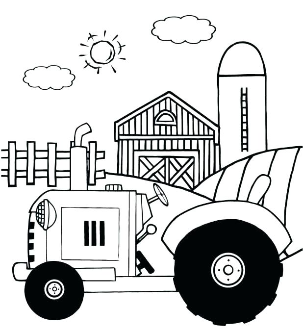 618x679 Tractor Coloring Pages Printable John Coloring Sheets Tractor