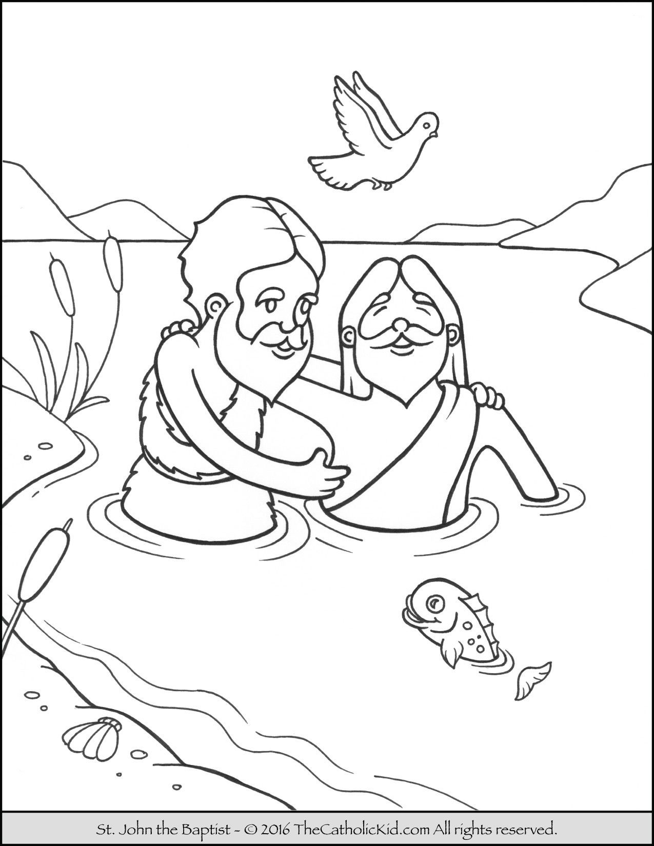 1275x1650 John The Baptist Coloring Page