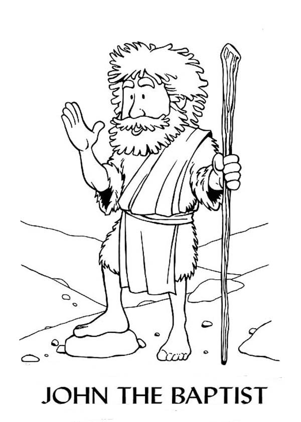 600x842 Cartoon Of John The Baptist Coloring Page