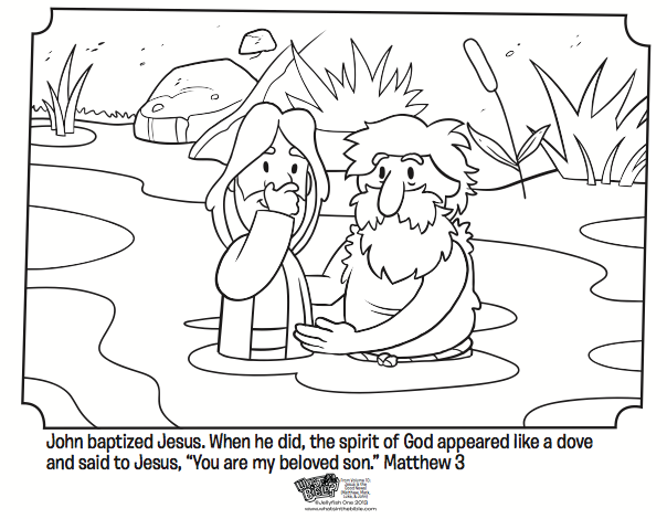 604x470 Baptism Coloring Pages Printables