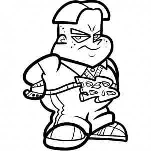 302x302 Bling Bling Boy From Johnny Test Coloring Pages