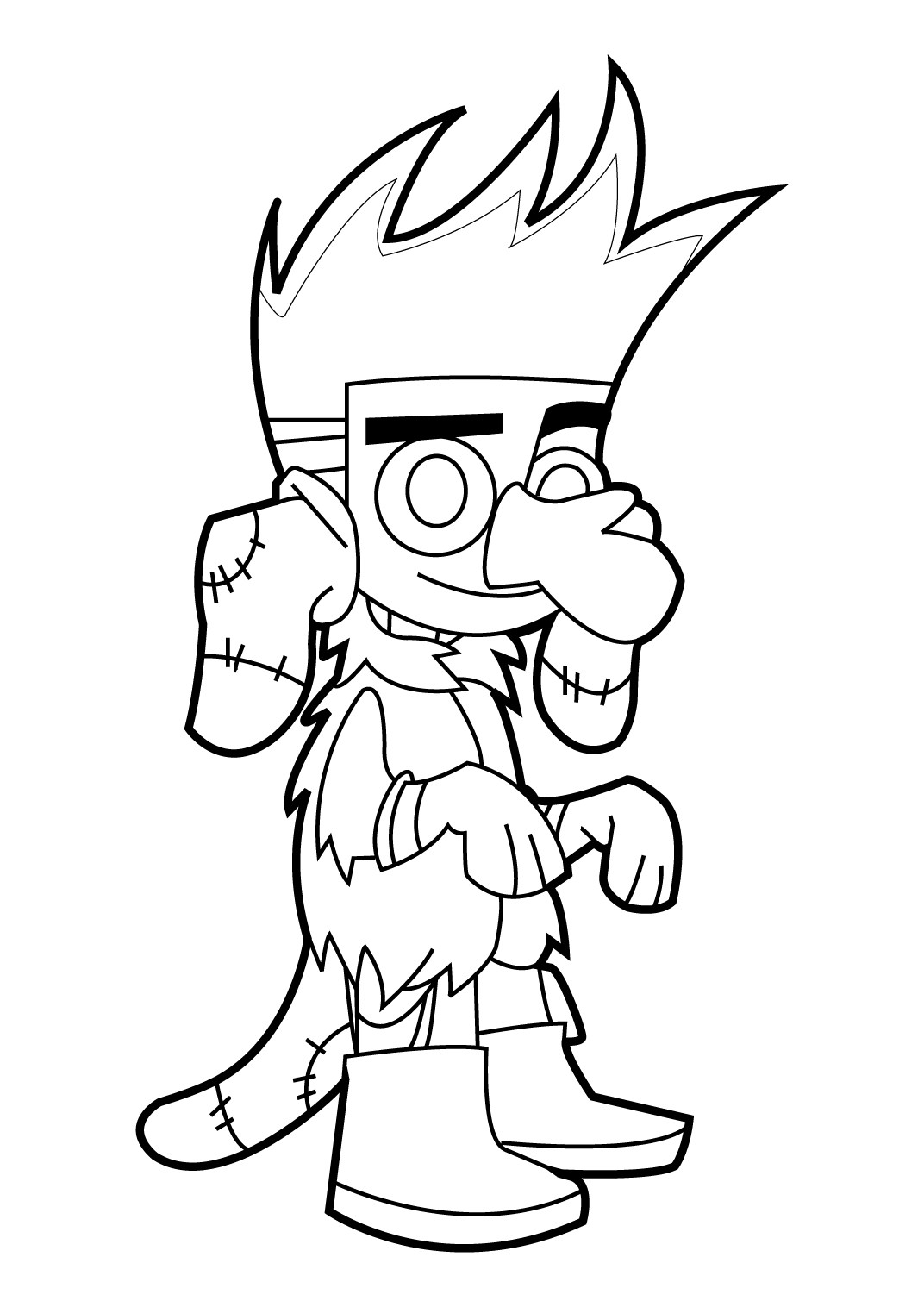 1072x1516 Coloring Pages Johnny Test Page Fun Throughout