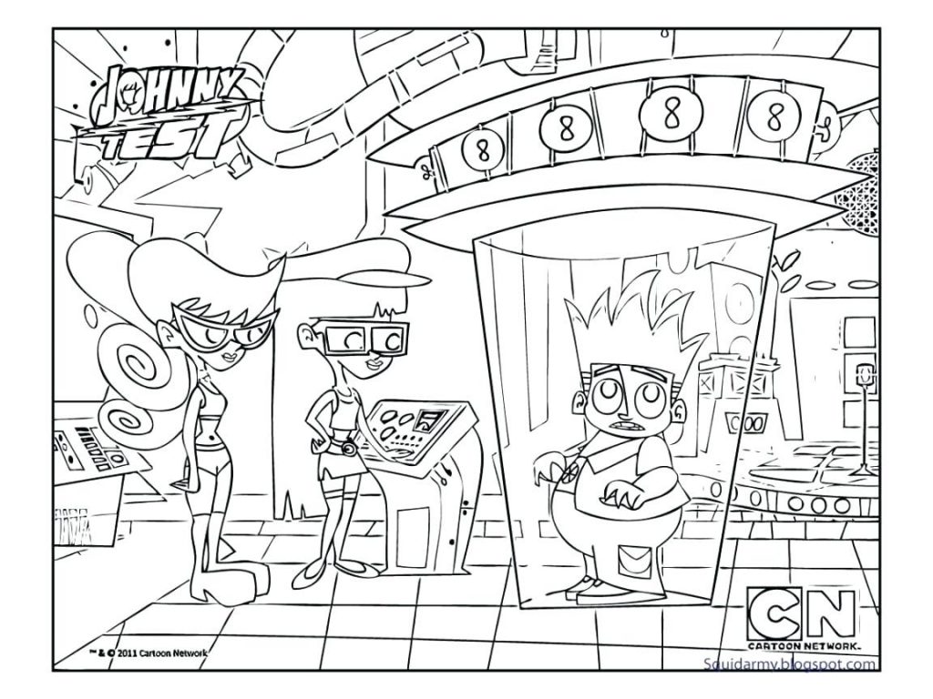 1024x768 Excellent Johnny Test Coloring Pages 20