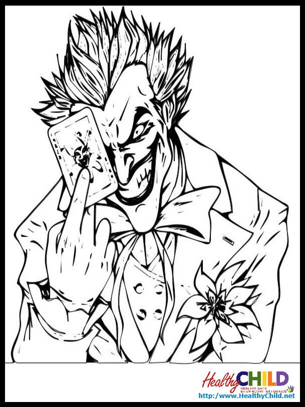 609x813 Joker Coloring Pages