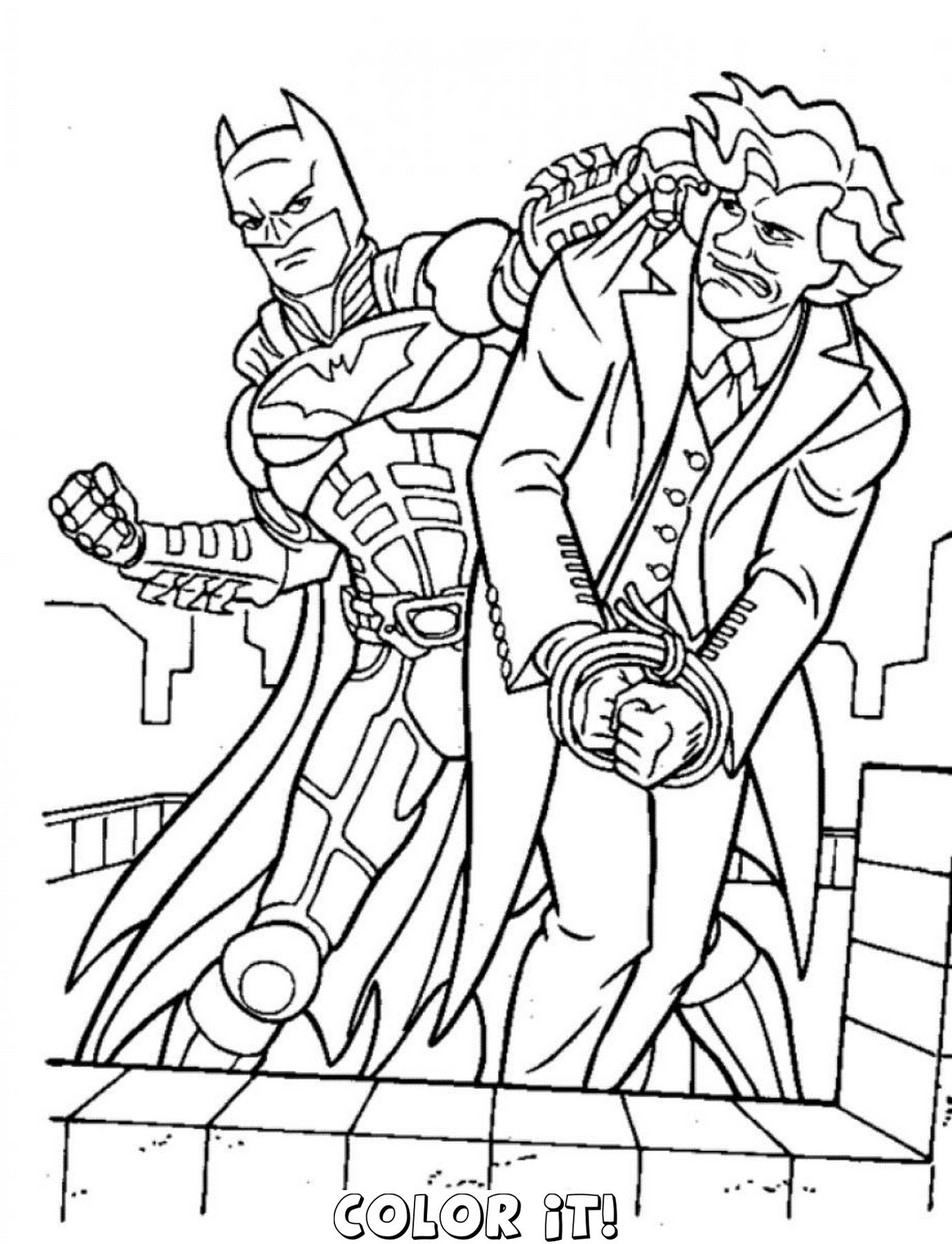 1378x1800 Luxury Batman And Joker Coloring Pages About Remodel Color
