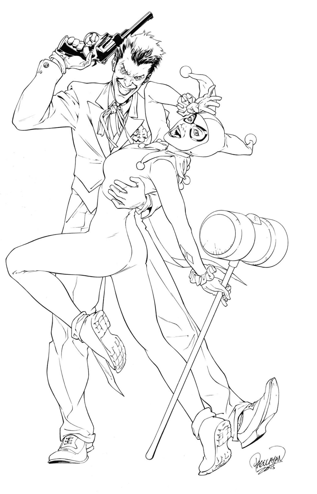 1235x1920 The Joker And Harley Quinn By Carlo Pagulayan Art References