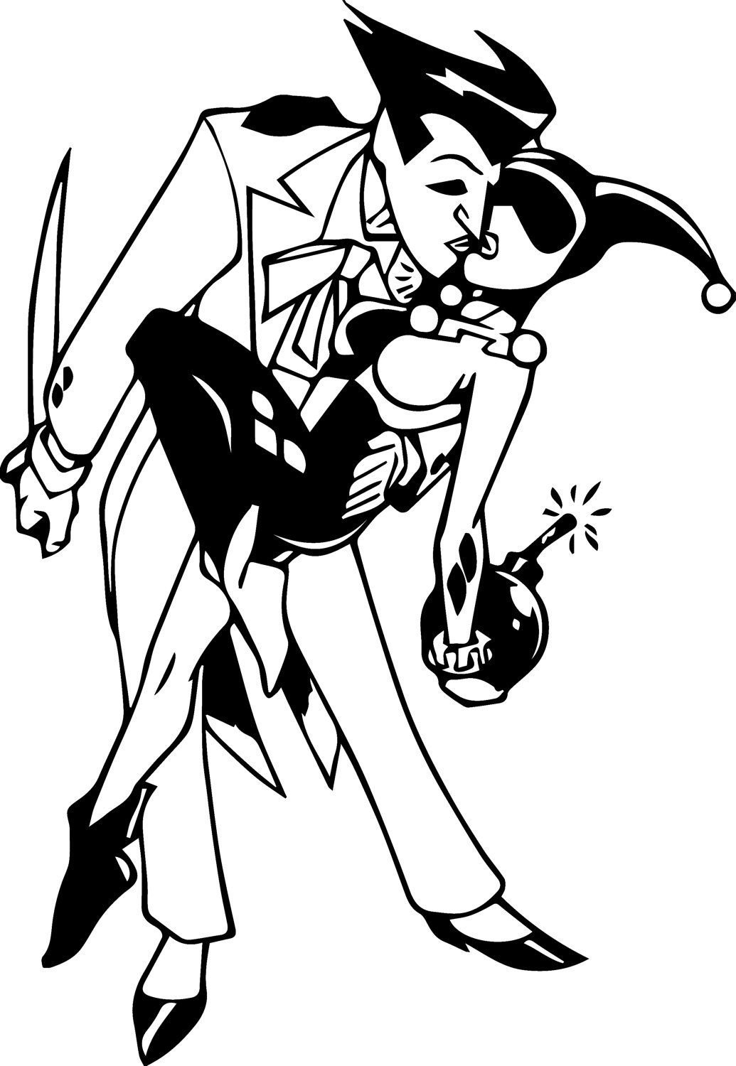 1035x1500 Cool Cute 6 Batman S Joker And Harley Quinn Decal Free Coloring