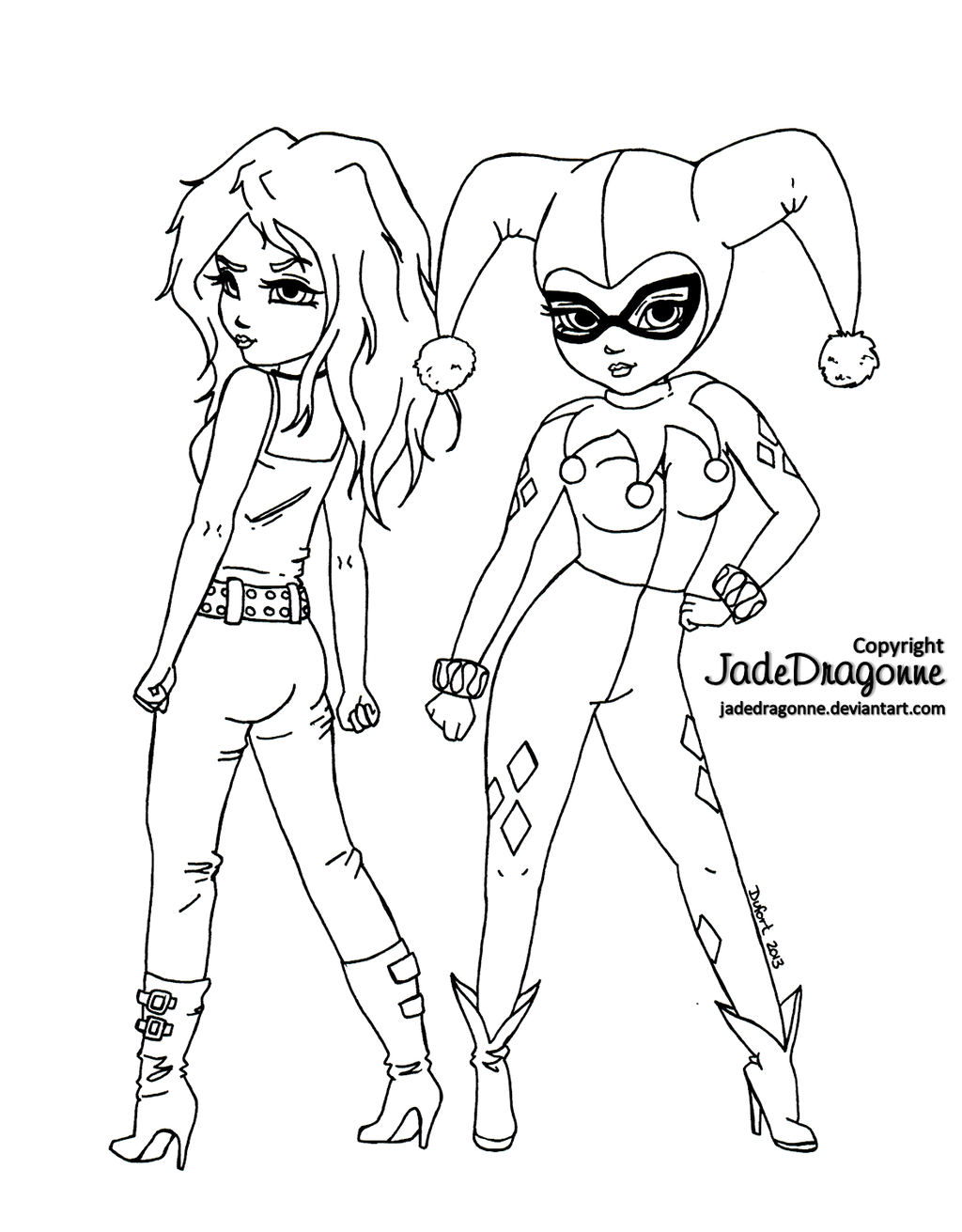 Joker And Harley Quinn Coloring Pages