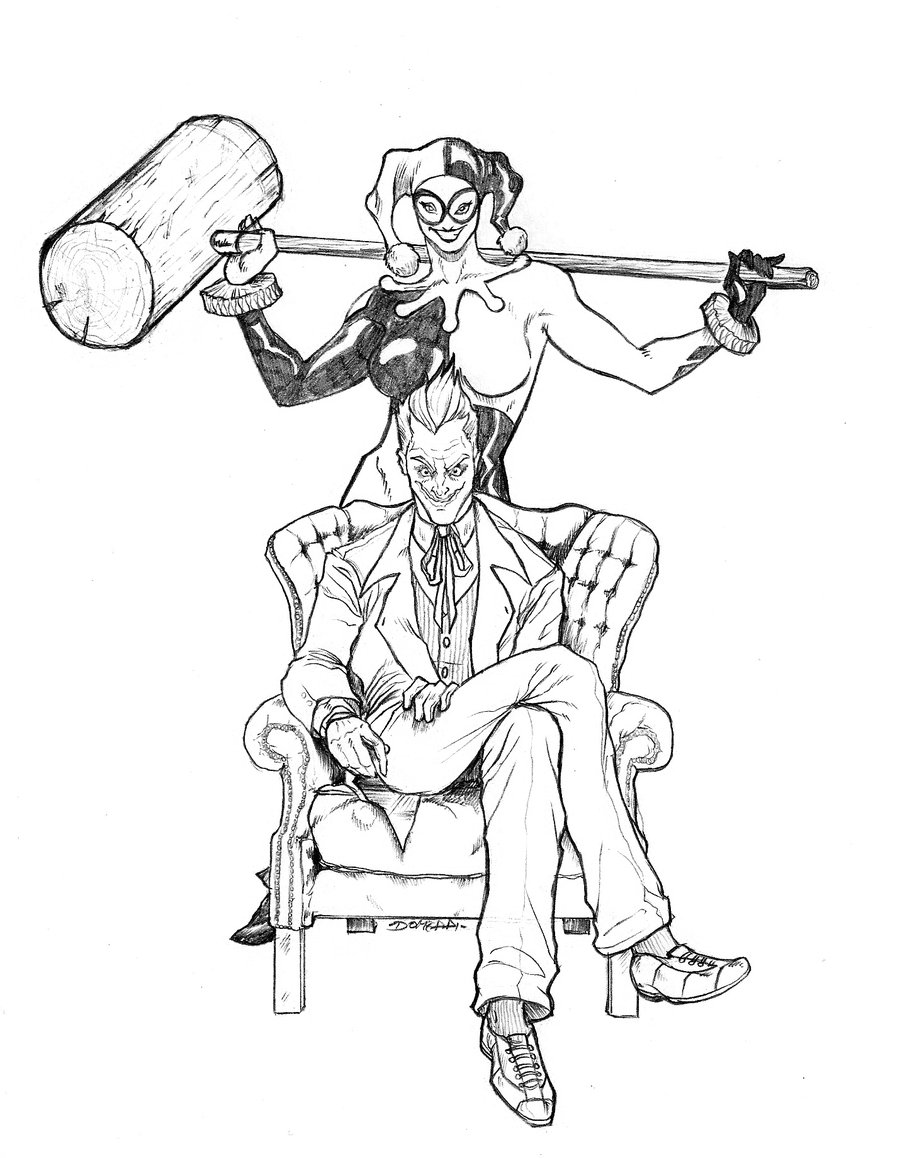 900x1158 Harley Quinn Coloring Pages