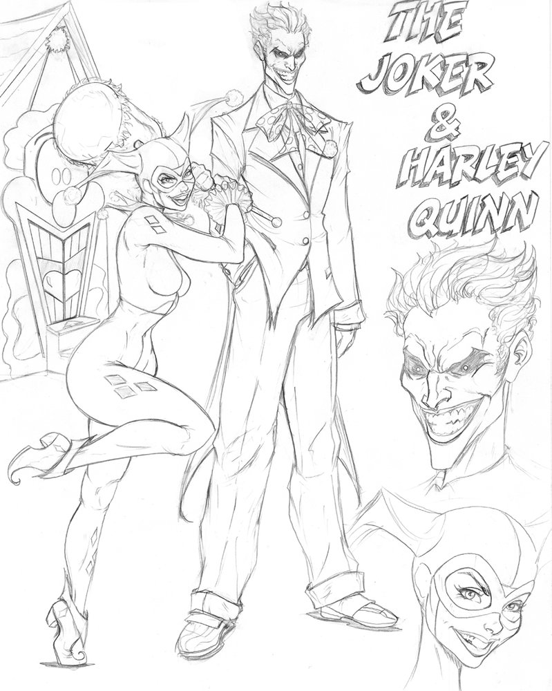 799x1000 Joker And Harley Quinn Cd Sk001 By Nathanscomicart