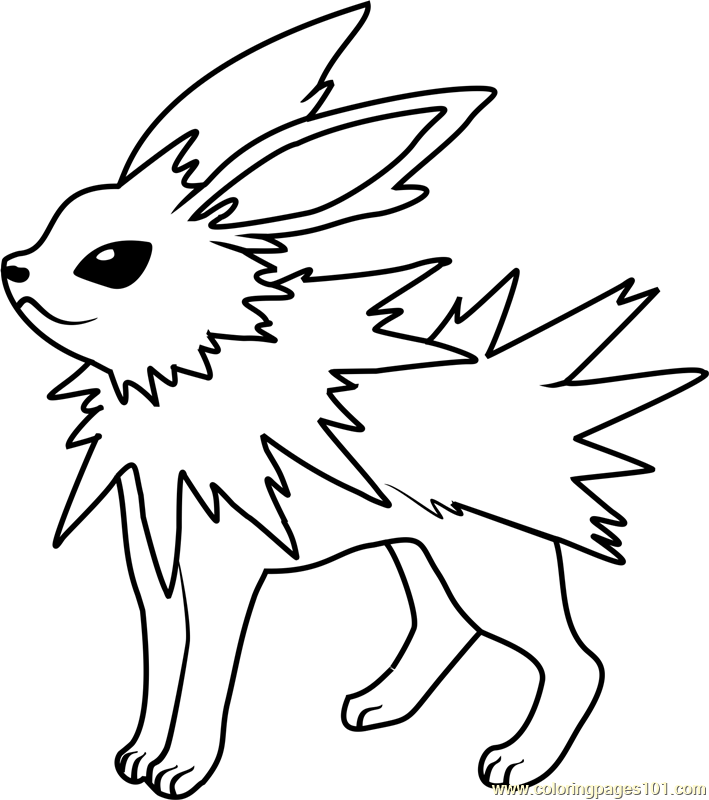 709x800 Jolteon Pokemon Coloring Page