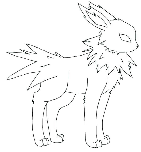 600x645 Jolteon Coloring Pages