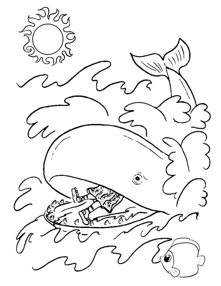 763x985 Jonah Coloring Page And The Whale Kids Coloring Pages Jonah Bible