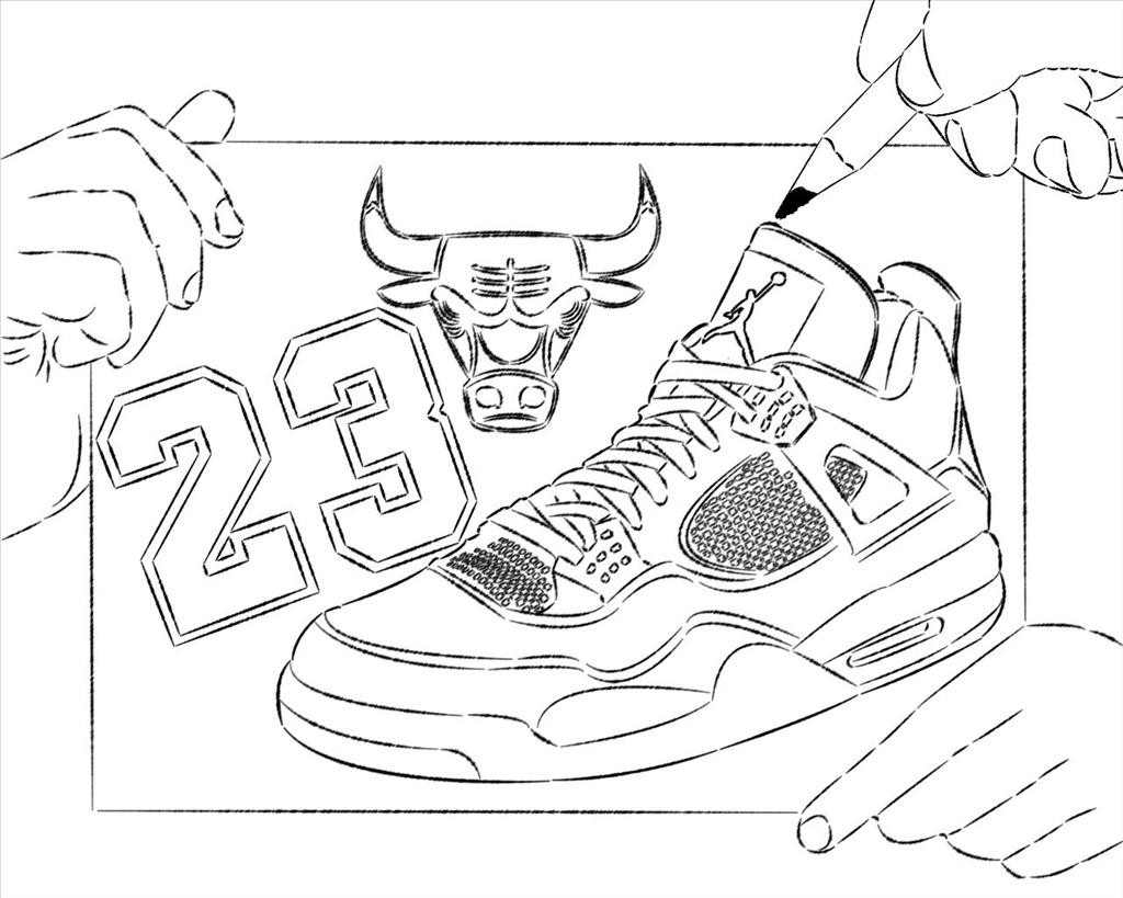1024x819 Rare Jordan 11 Coloring Page Pages Book Arilit