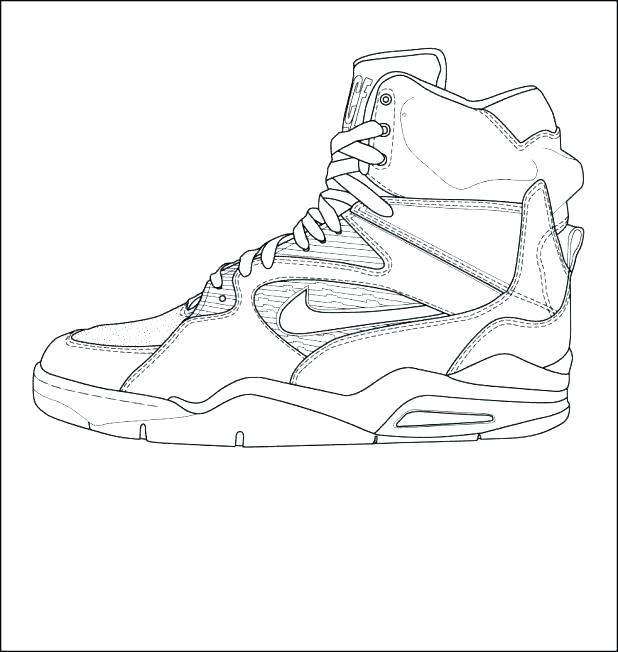 618x652 Shoes Coloring Shoes Coloring Pages 4 Jordan 11 Shoe Outline