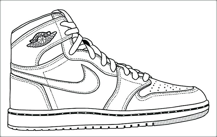 736x466 Michael Jordan Coloring Page Drawn Basketball Shoe Michael Jordan