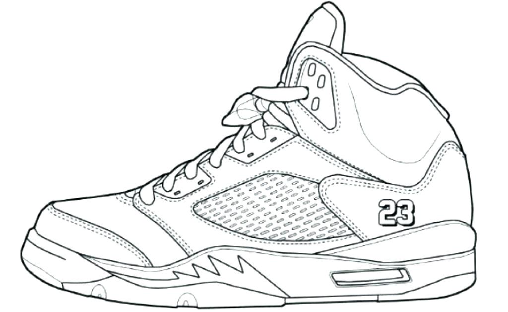 1024x628 Basketball Shoe Coloring Pages Free Coloring Pages Jordan Sneaker