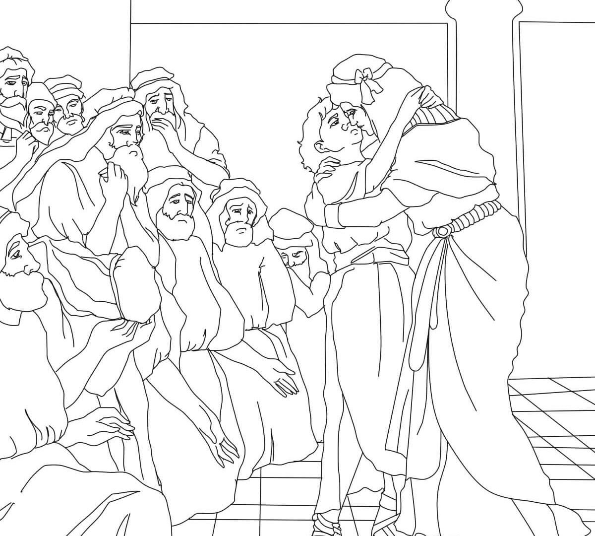 1200x1080 Joseph Forgives His Brothers Coloring Page Qlyview Com And Pages
