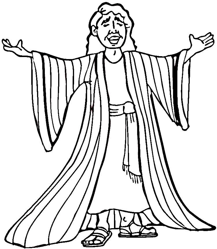 750x860 Joseph And His Coat Colouring Pages Aaa Sunday