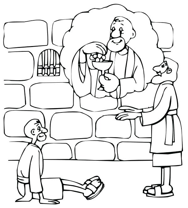 600x664 Incredible Interesting Joseph In Prison Coloring Pages Print