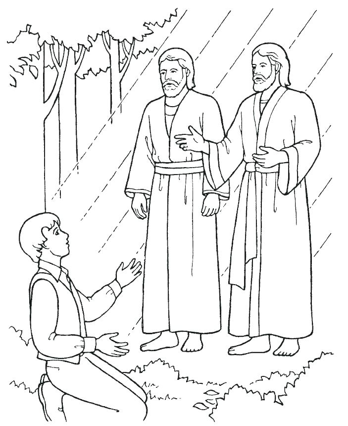 703x859 Joseph Smith Coloring Page Smith Coloring Page First Vision Pages