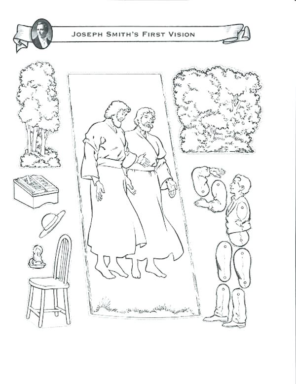 600x779 Joseph Smith Coloring Pages Smith Coloring Page Preschool