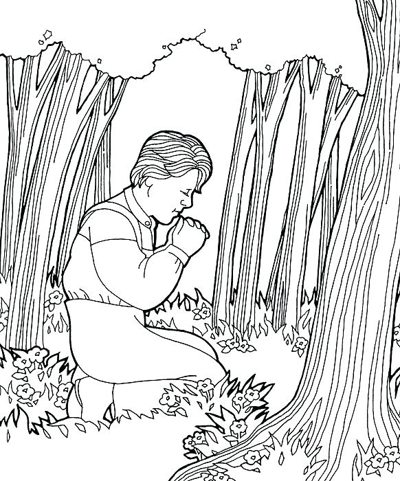 582x700 Joseph Smith First Vision Coloring Page Joseph Smith Coloring