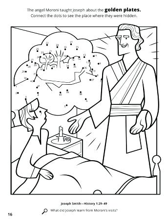 344x447 Angel Moroni Visits Joseph Smith Coloring Page Coloring Pages