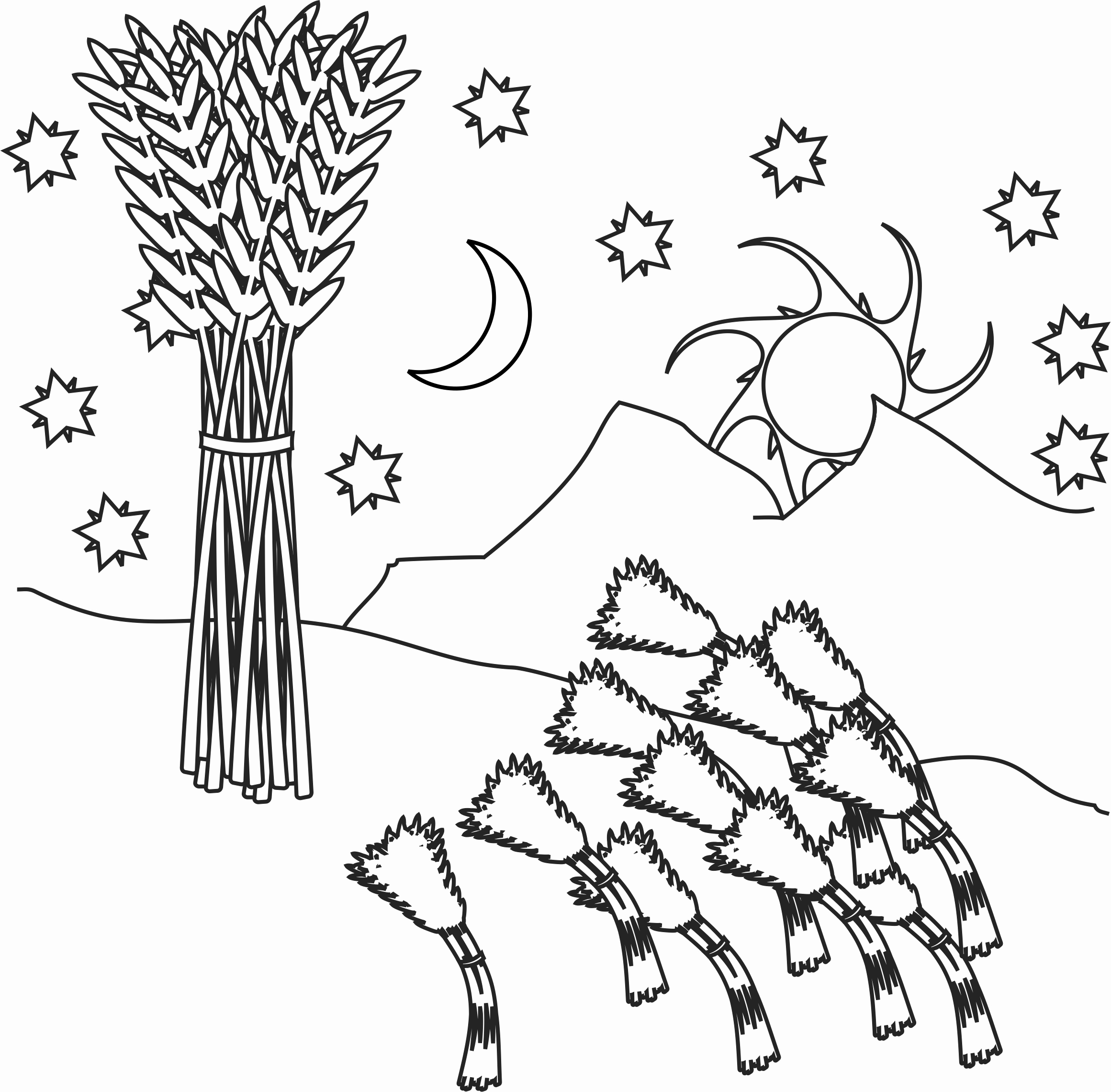 2321x2281 Old Fashioned Bible Coloring Pages Joseph Ornament