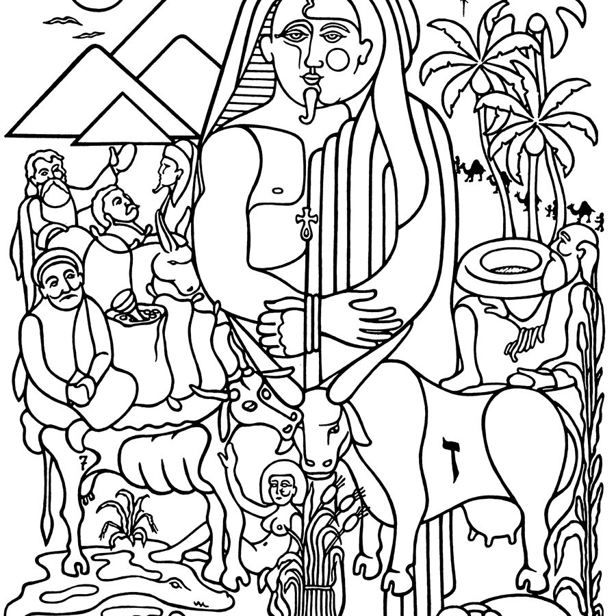900x900 Coloring Sheet Joseph And His Brothers Pages General Meets Page