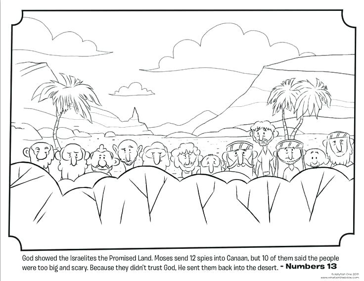 Joshua And Caleb Coloring Pages