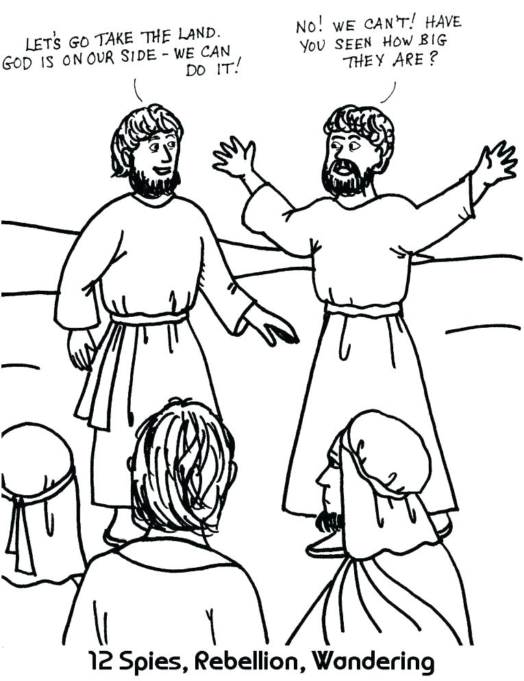 765x993 Joshua And Caleb Bible Coloring Pages Also Godly Play
