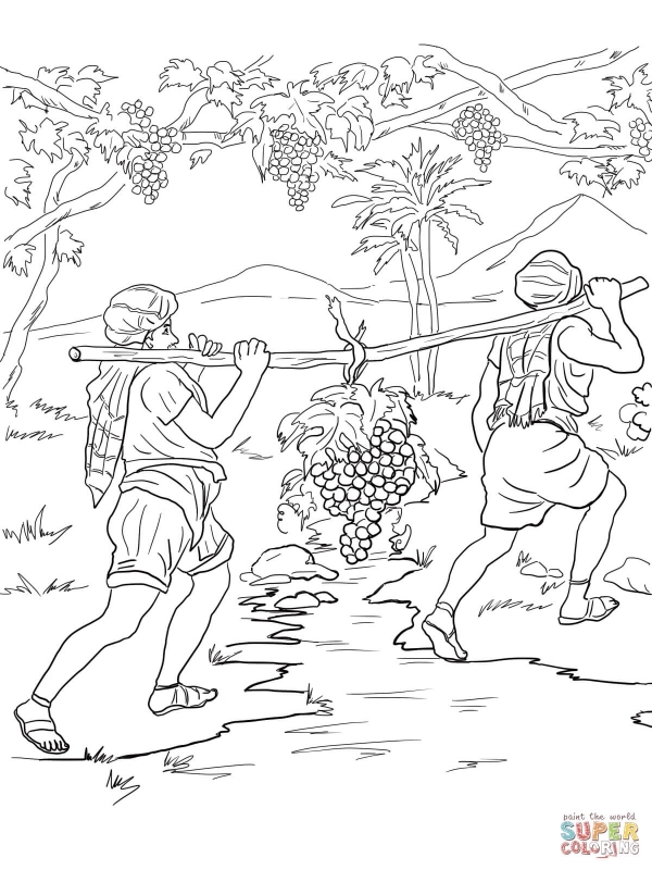 600x800 Joshua And Caleb Coloring Pages Coloring Pages Kids Collection