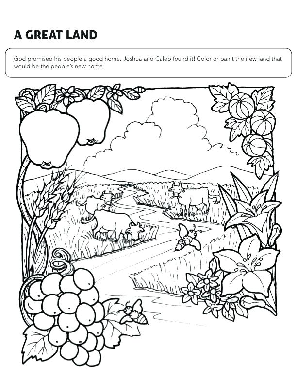 612x795 Joshua And Caleb Coloring Pages And Coloring Pages Find This Pin
