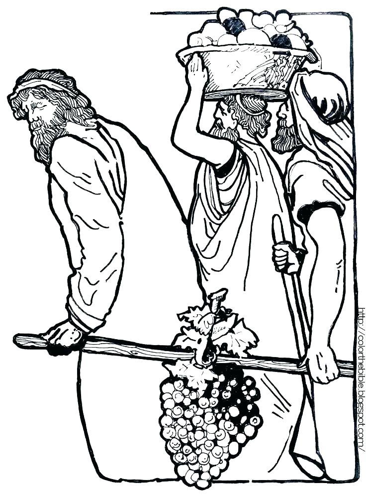 736x996 Joshua Coloring Sheets Day Joshua And Caleb Coloring Pages