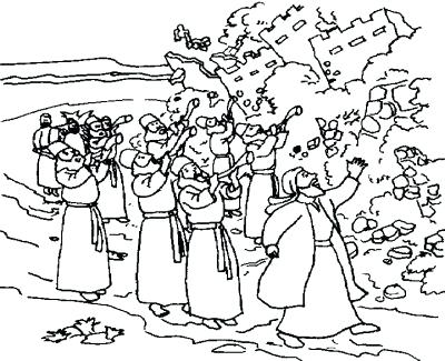 400x325 Joshua And The Battle Of Jericho Coloring Page Walls Of Coloring