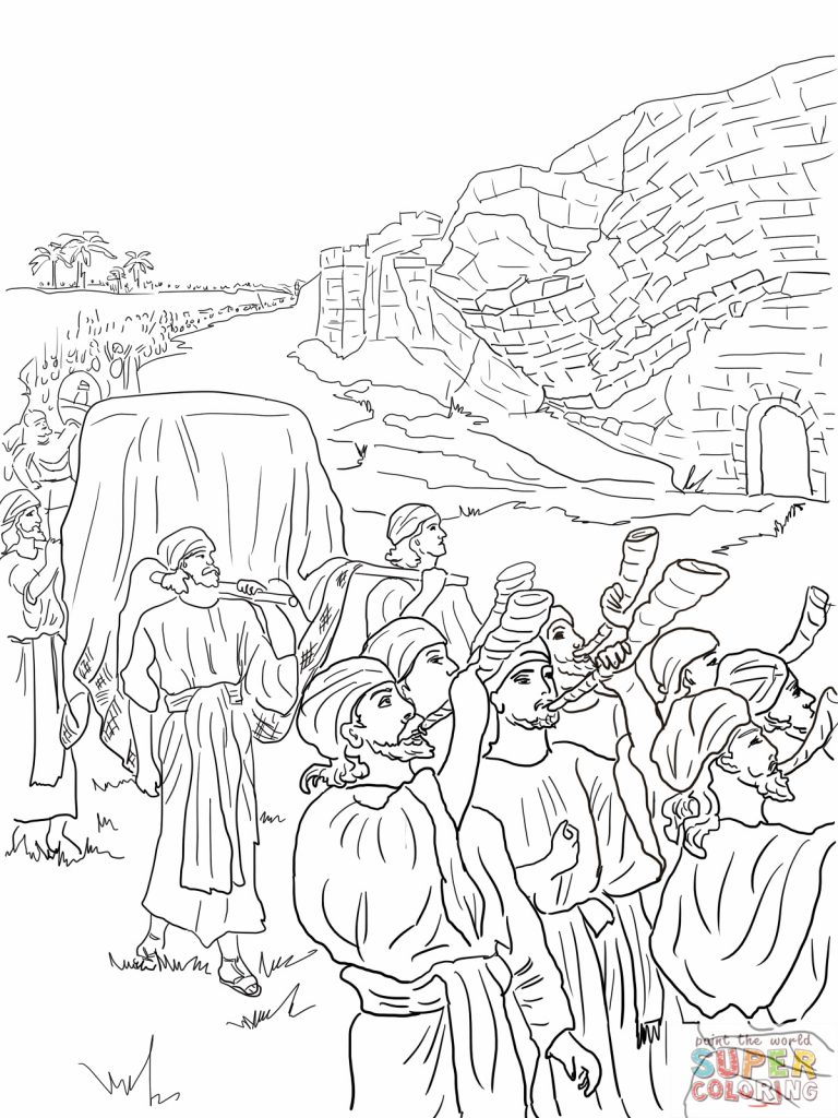 768x1024 Joshua And The Battle Of Jericho Coloring Page