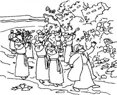 400x325 Joshua Fought The Battle Of Jericho Coloring Page 12652 Colouring