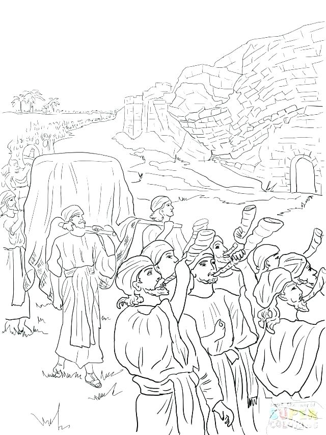 640x853 Joshua Jericho Coloring Page Fall Of 2 Coloring Page Joshua