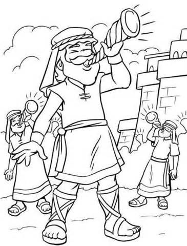 365x480 The Walls Of Jericho Coloring Page