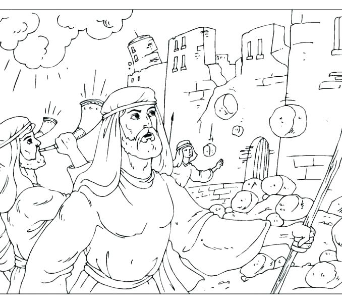 678x600 Battle Of Jericho Activity Page And Coloring Pages The Colors